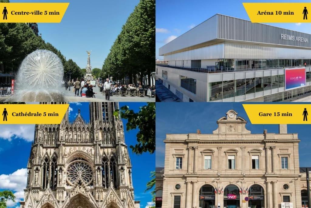Forum Champagne Grand T2 Climatise Vue Cathedrale Reims Dış mekan fotoğraf